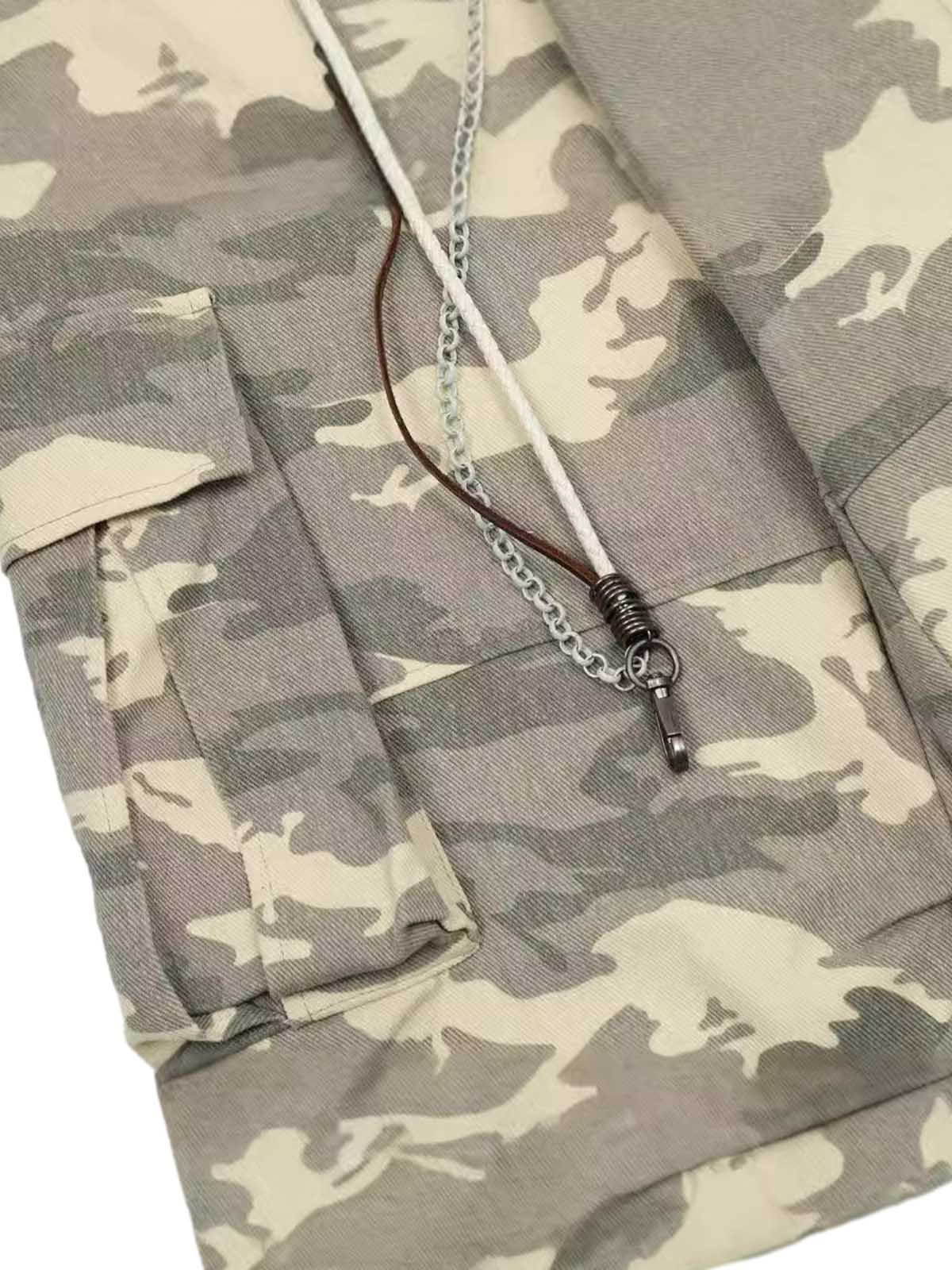 Thesupermade Camouflage-Cargohose mit mehreren Taschen