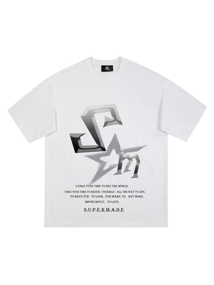 T-Shirt mit Logo-Print von Thesupermad 