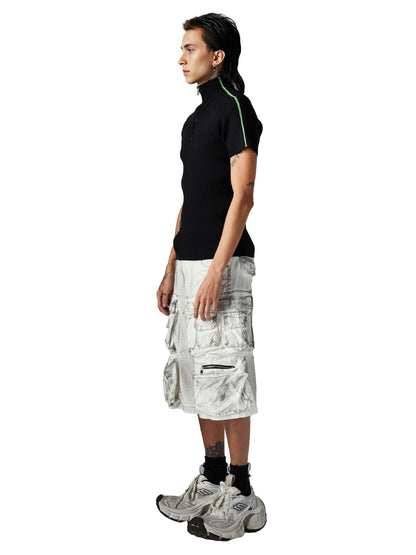 Retro Cleanfit Quarter Zip- Up T-Shirt
