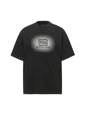 Washed  Patch Embroidery T-shirt