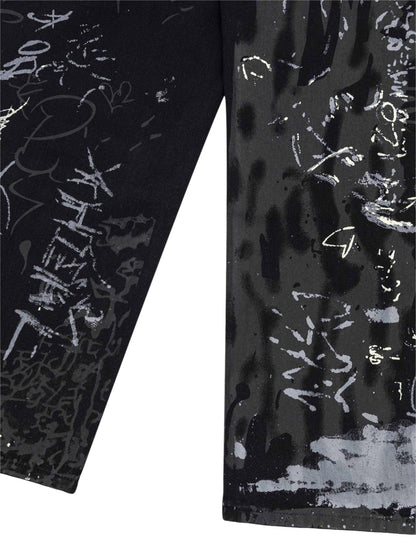 Thesupermade Jeans mit amerikanischem Graffiti-Buchstabendruck – 1914 