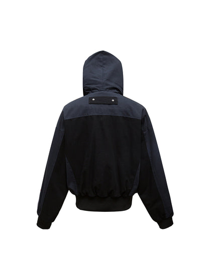 Patchwork Embroidered Fur Hooded Jacket - 2333