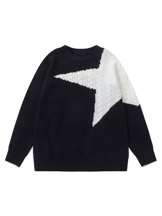 Thesupermade Strickpullover mit Stern-Kontrast