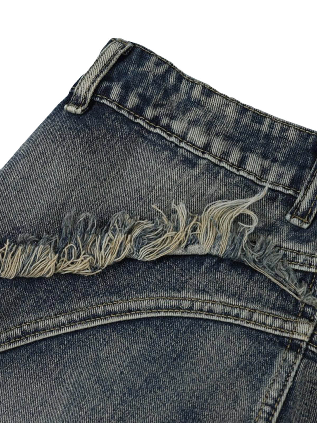 Thesupermade – Baggy-Jeans mit verwaschenen Seitentaschen und Raw Edge – 2303