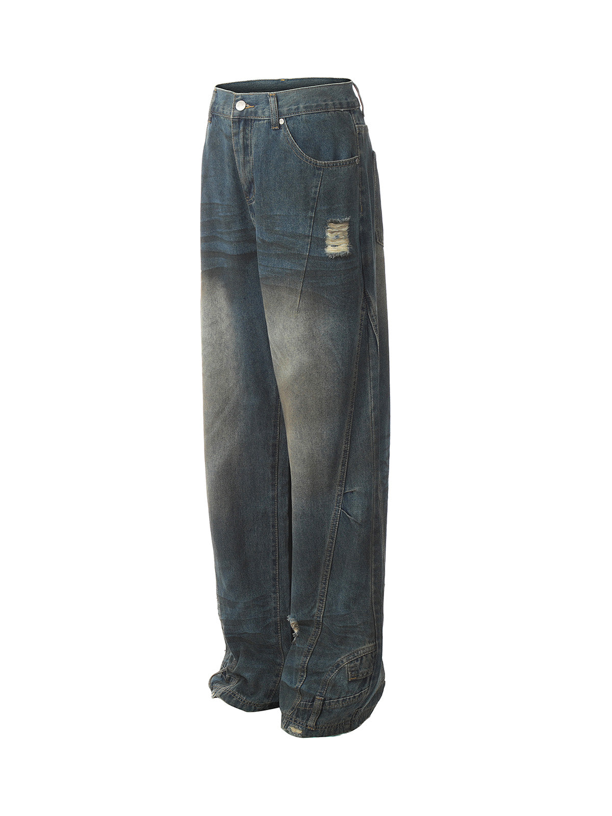 Dirty Dye Washed Straight Jeans