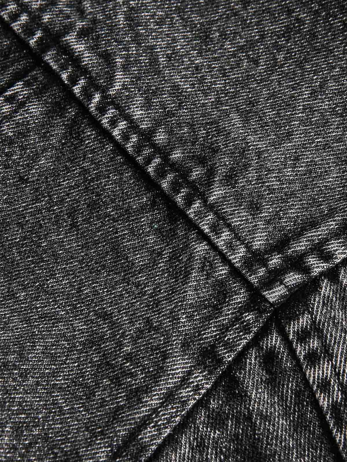 Dekonstruierte Jeansjacke mit Stehkragen