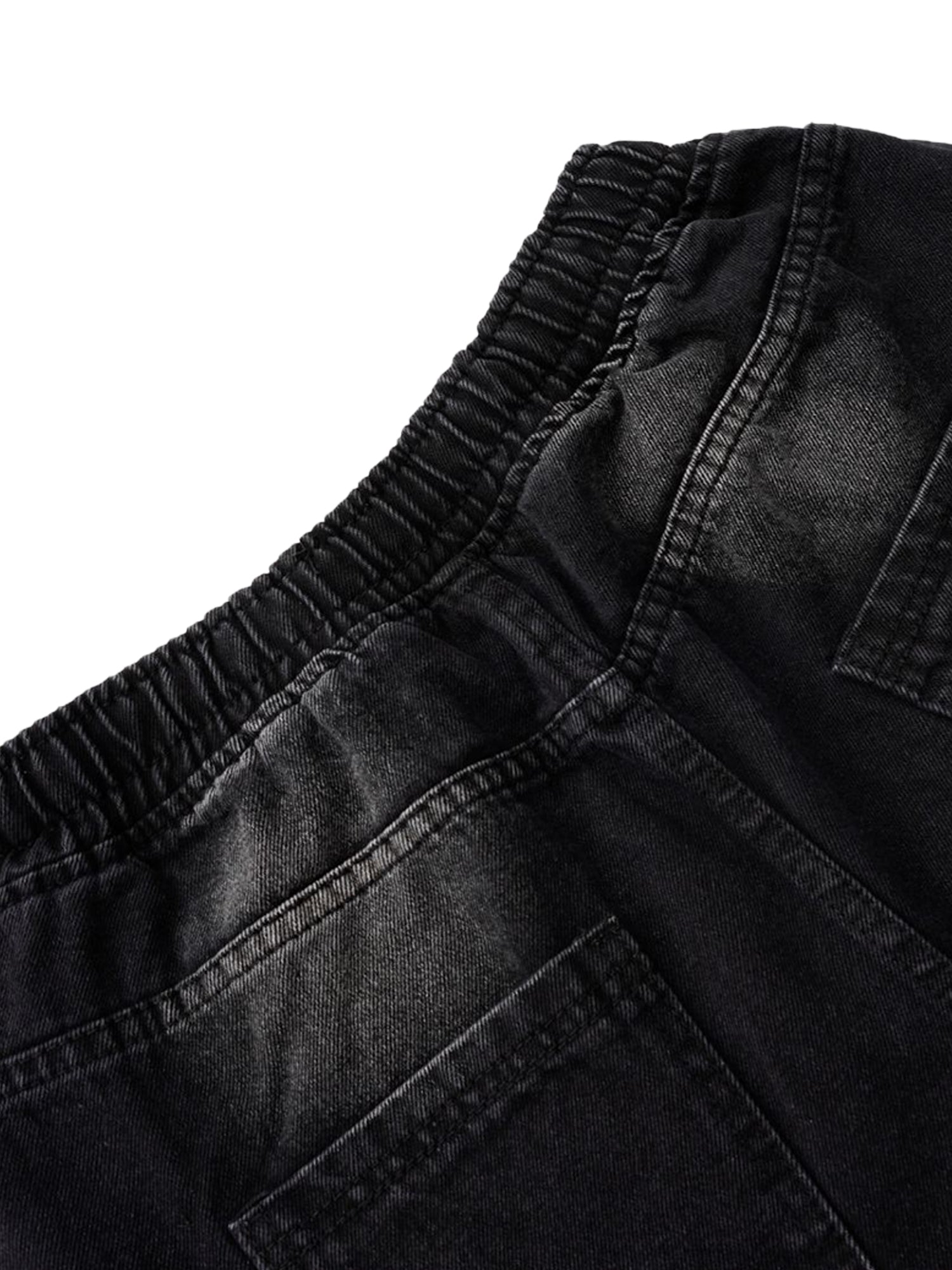 Cargo-Jeans im Used-Look mit Kordelzug und Raw Edge