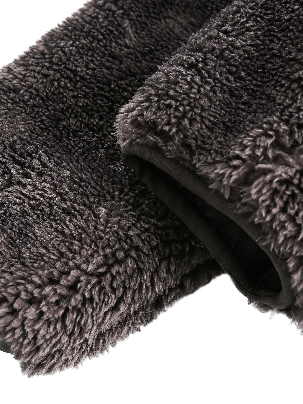 Thesupermade Fur Hooded Quilted Sherpa Jacket - 2304
