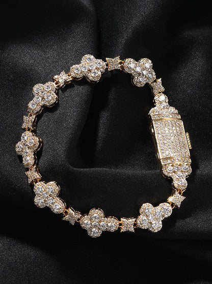 Zirkonia Evil Eye Kreuz Armband