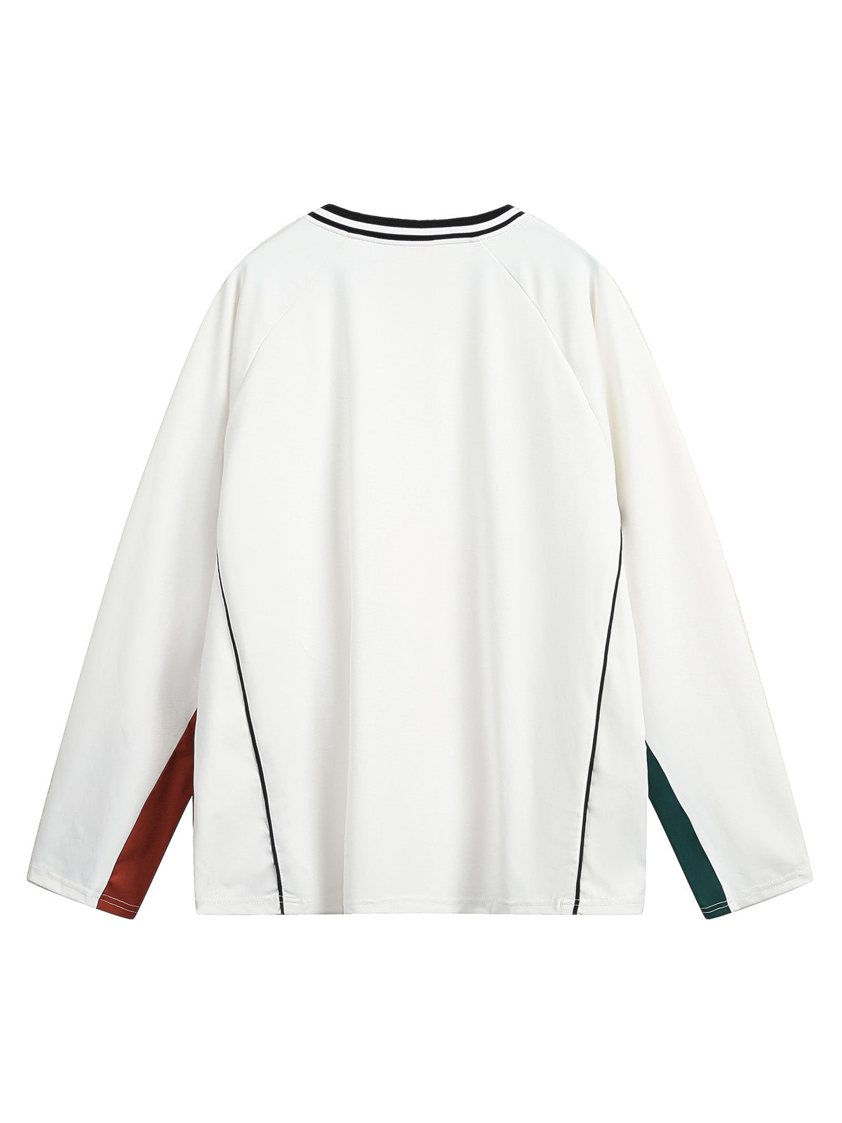 Langarm-T-Shirt aus Jersey mit kontrastfarbenen Nähten