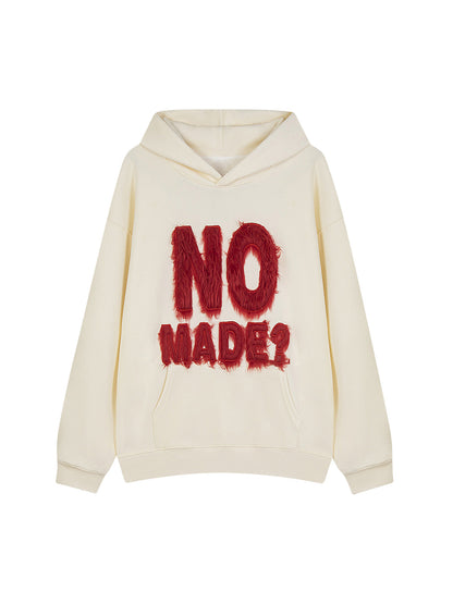 Thesupermade Fur Patchwork Embroidered Stitching Hoodie