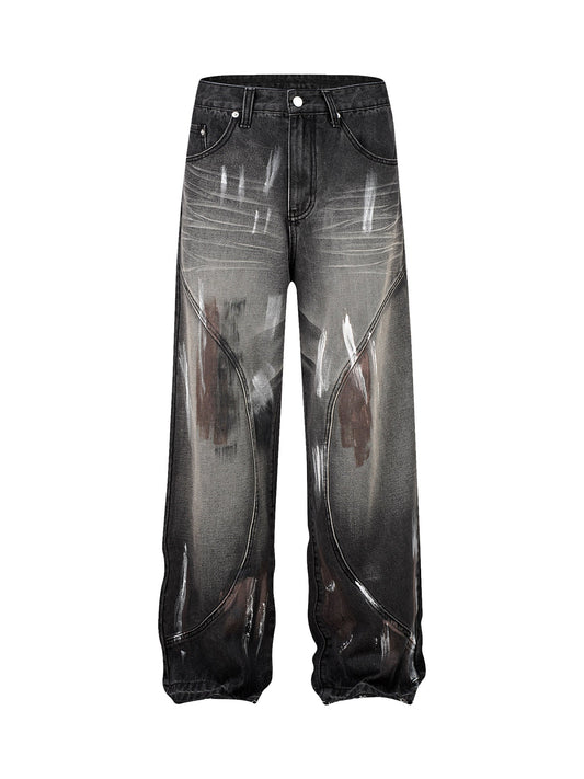 Thesupermade – High Street – Hip-Hop-Jeans im Used-Look 
