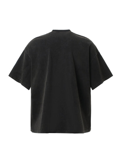 Letter Graphic Crew-Neck T-Shirt