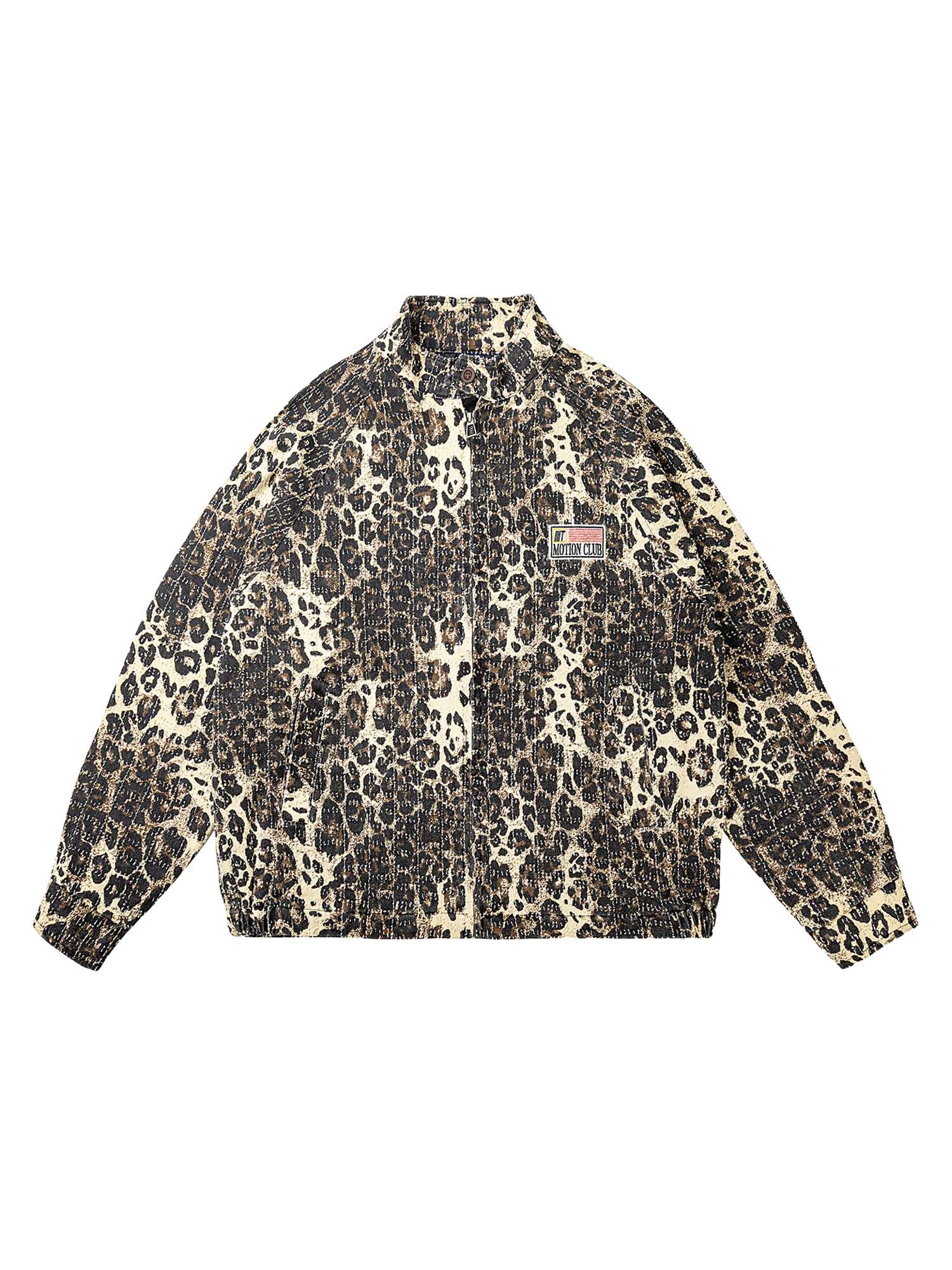 Thesupermade Jeansjacke im Retro-Leopardenmuster