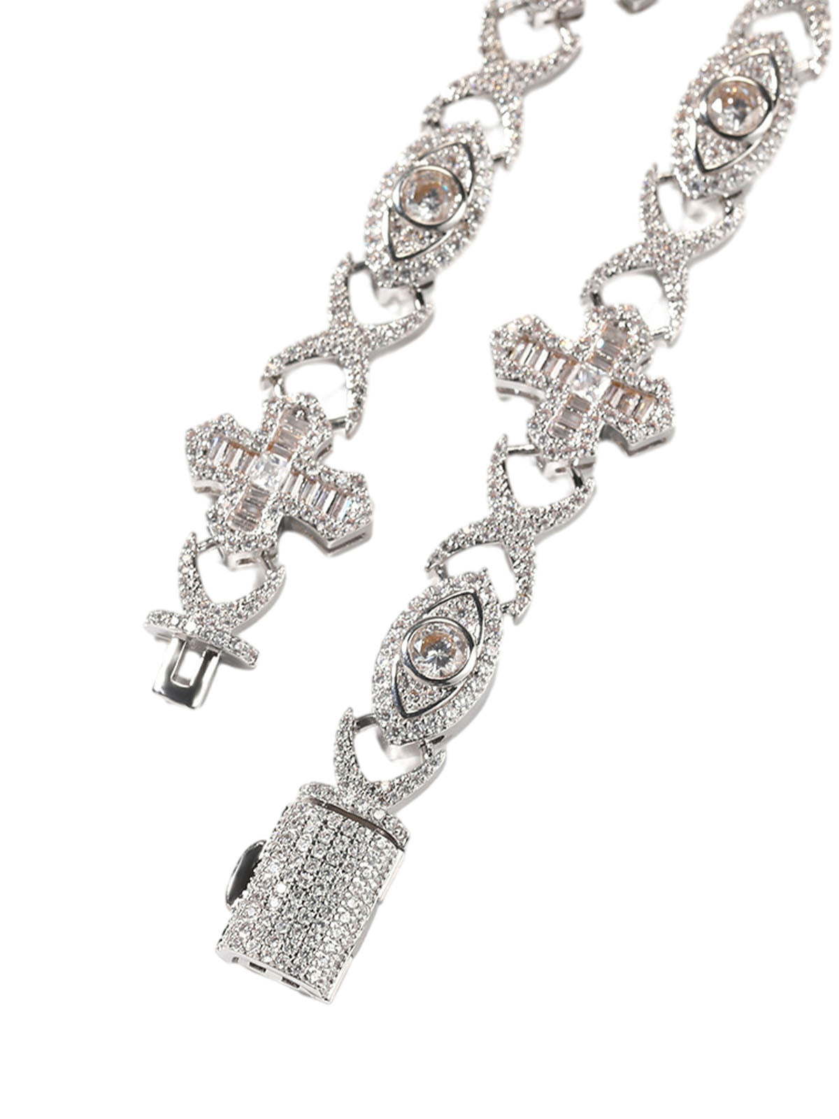 Evil Eye Kupfer Kreuz Armband
