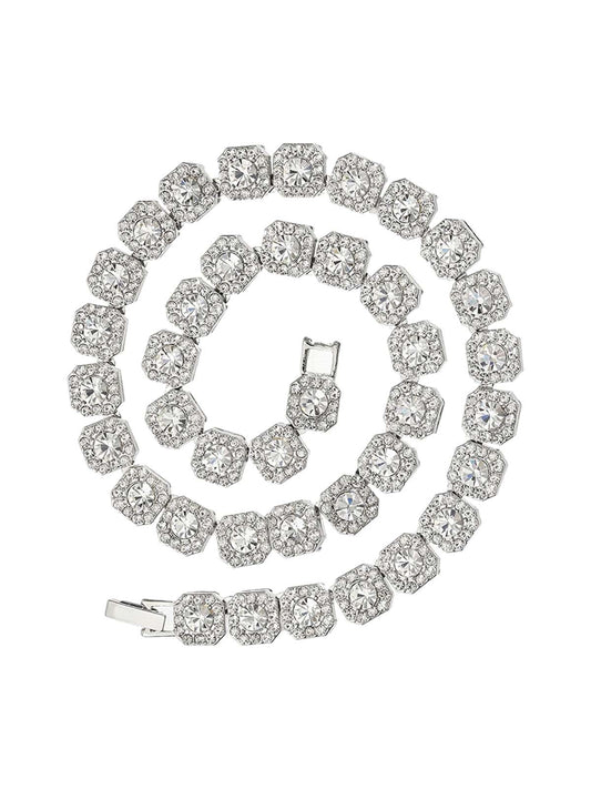 Thesupermade – Kubanische Halskette mit runden Diamanten