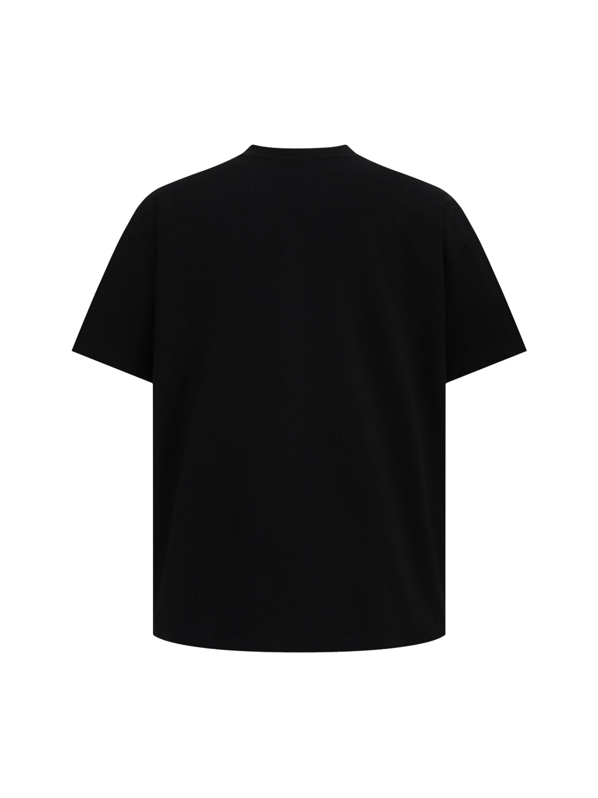 Retro Contrast Color Stitching Embroidered Letter T-shirt