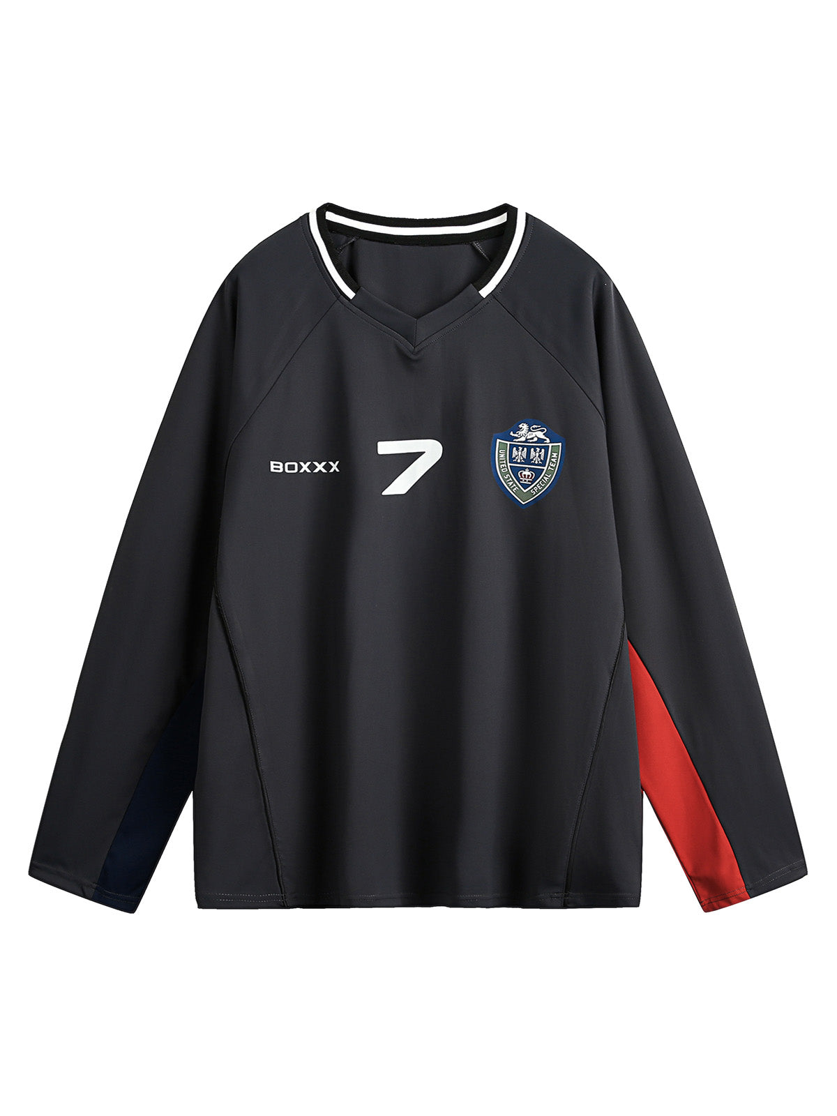 Langarm-T-Shirt aus Jersey mit kontrastfarbenen Nähten