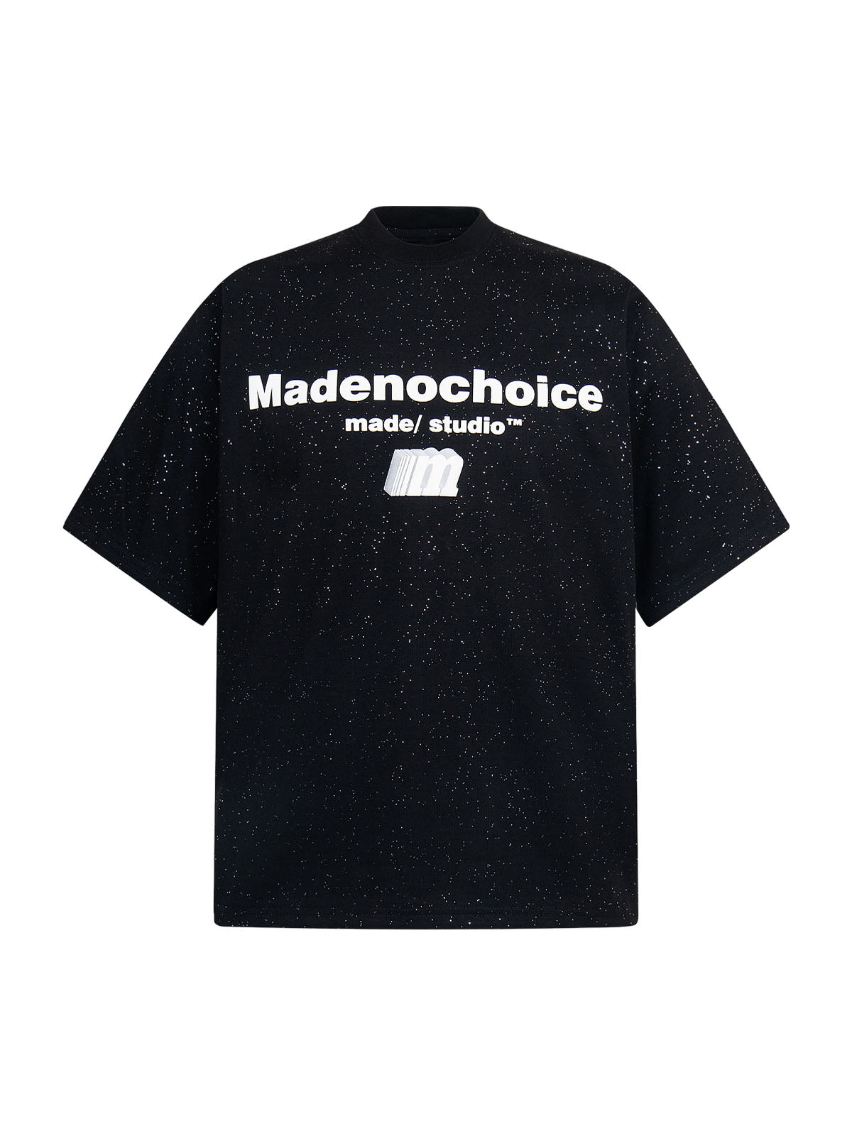 Retro Heavy Starry Sky Print Font Design Short-sleeved T-shirt
