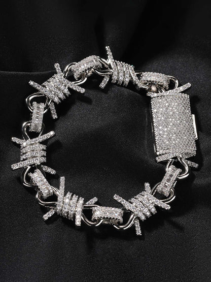 Knoten-Hotfix-Strassarmband im Punk-Stil