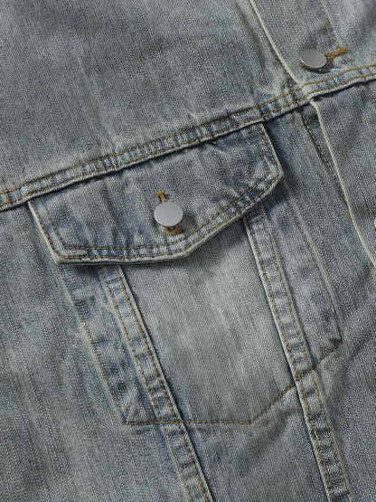 Totem-Jeansjacke im Retro-Waschstil