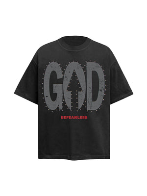 "BEFEARLESS" Print Slogan T-Shirt
