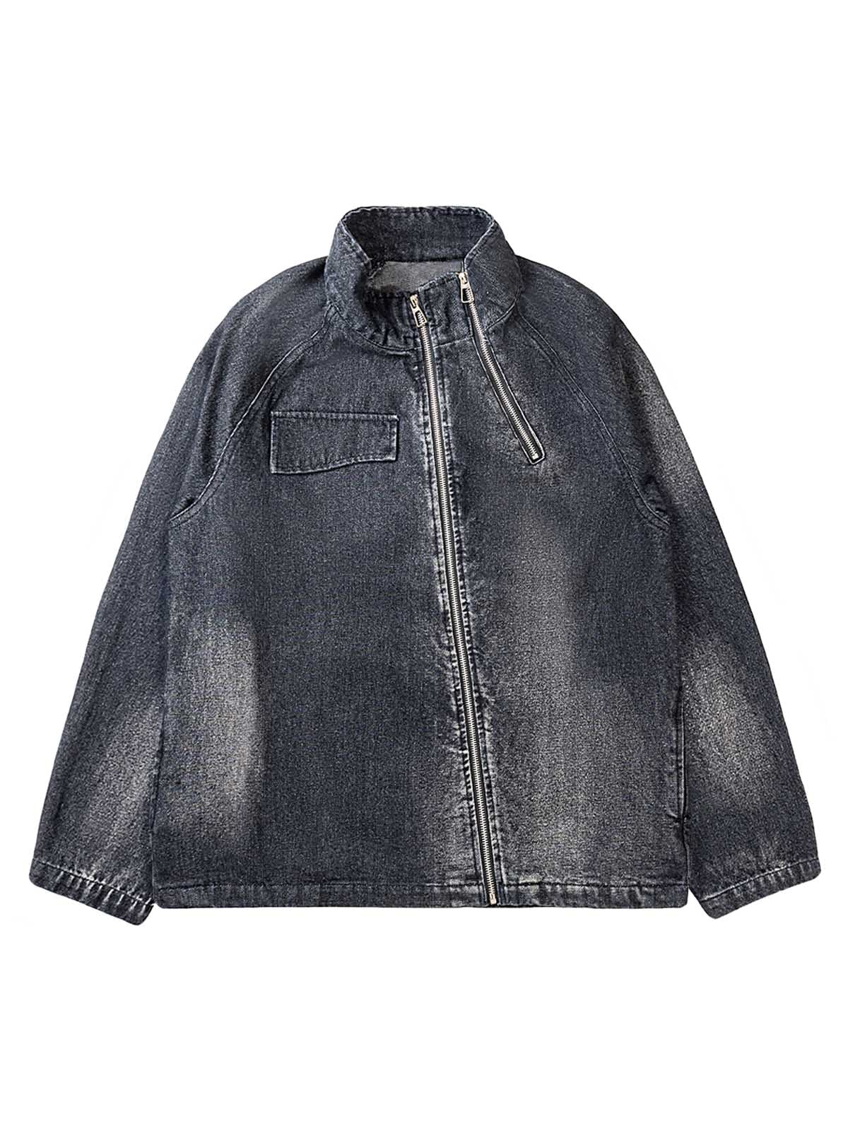 Thesupermade – Jeansjacke im verwaschenen Used-Look 