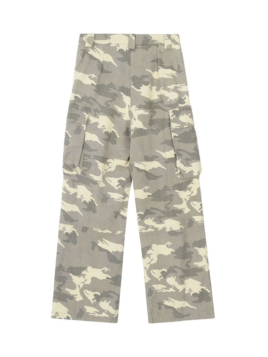 Thesupermade Camouflage-Cargohose mit mehreren Taschen