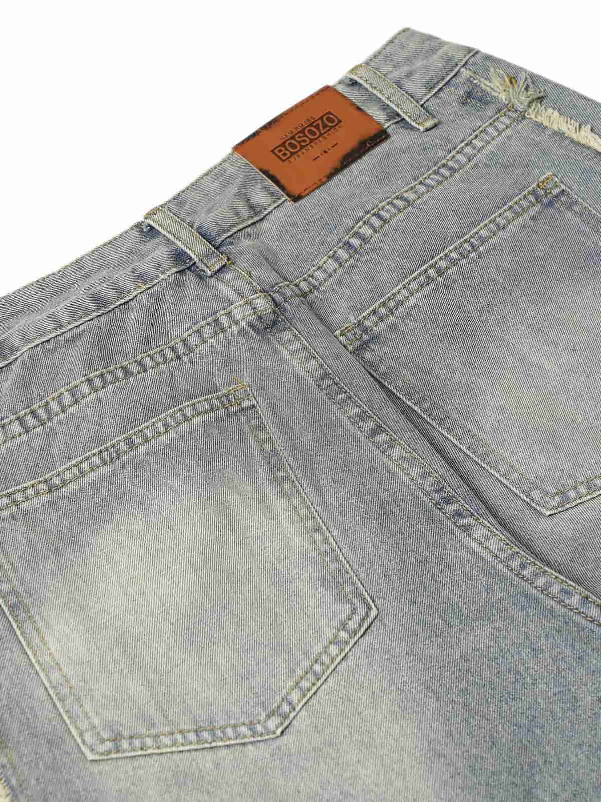 Thesupermade – Verwaschene, zerrissene Baggy-Jeans 