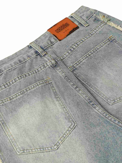 Thesupermade – Verwaschene, zerrissene Baggy-Jeans 