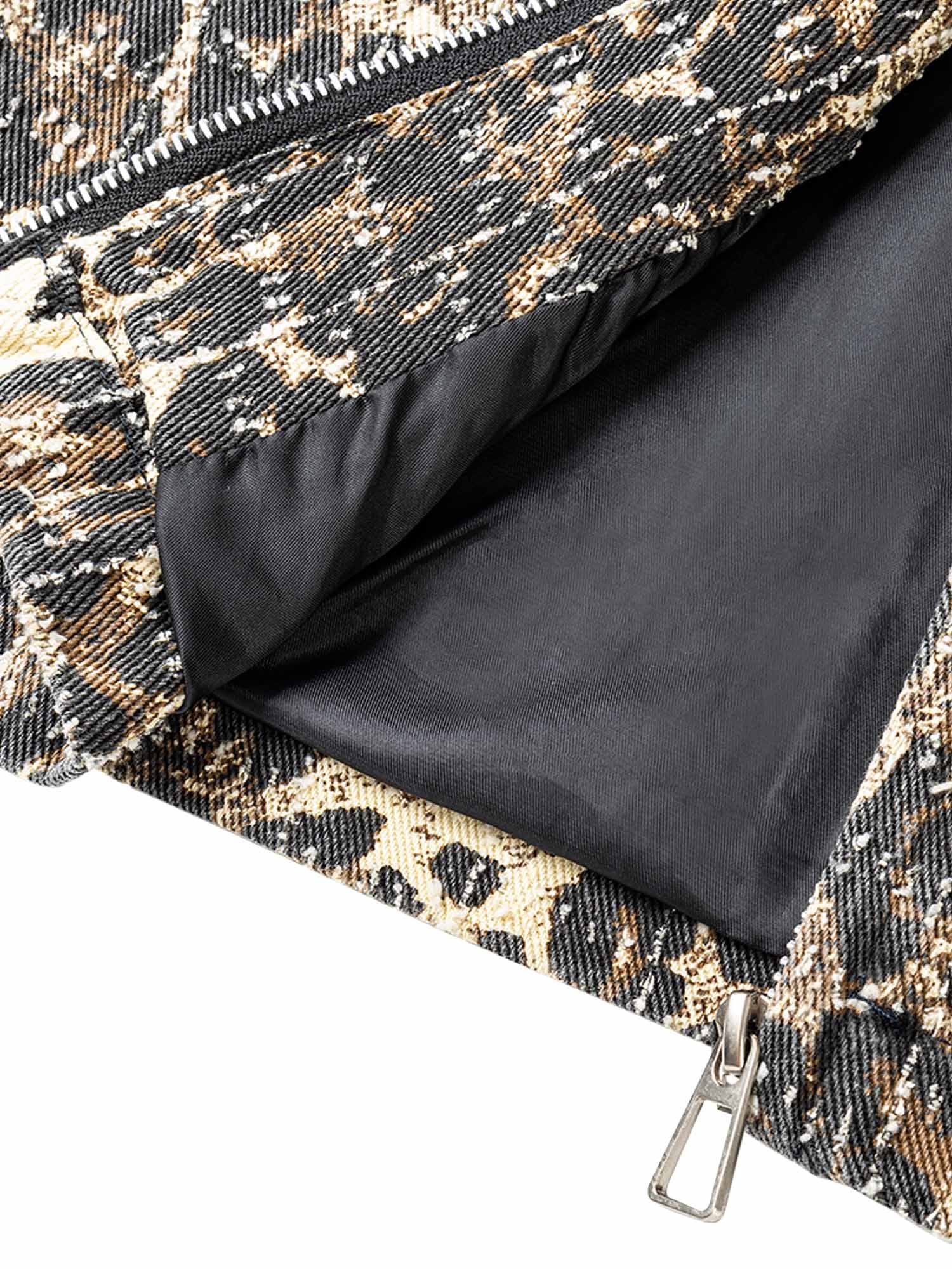 Thesupermade Jeansjacke im Retro-Leopardenmuster