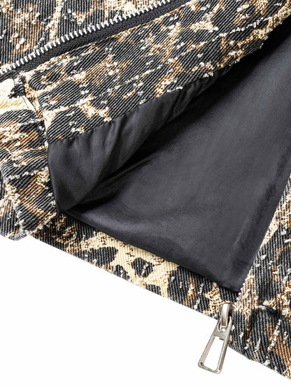 Thesupermade Jeansjacke im Retro-Leopardenmuster
