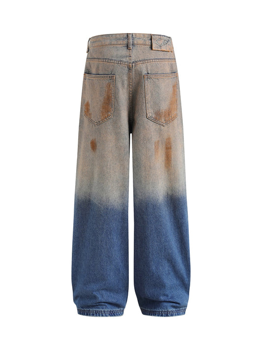 Thesupermade – Retro-Jeans im zerrissenen, verwaschenen Patina-Street-Hip-Hop-Look 