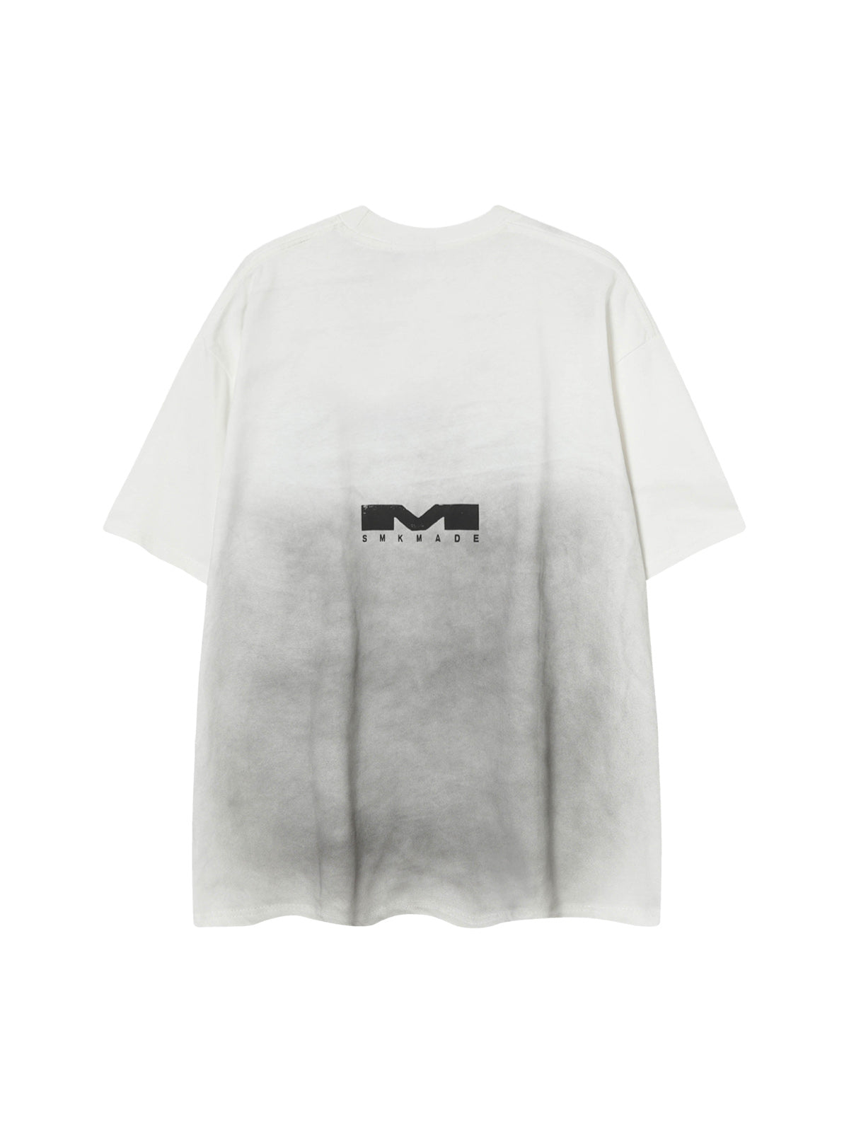 Heavy Washed Distressed Dirty Print Letter T-shirt