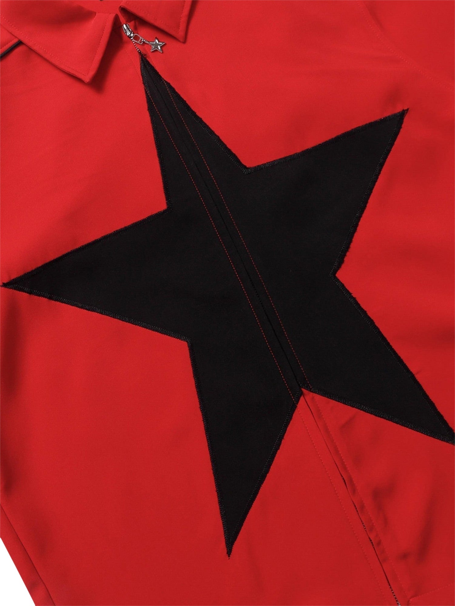 Thesupermade Shirt mit Reißverschluss und Stern-Design -1575 