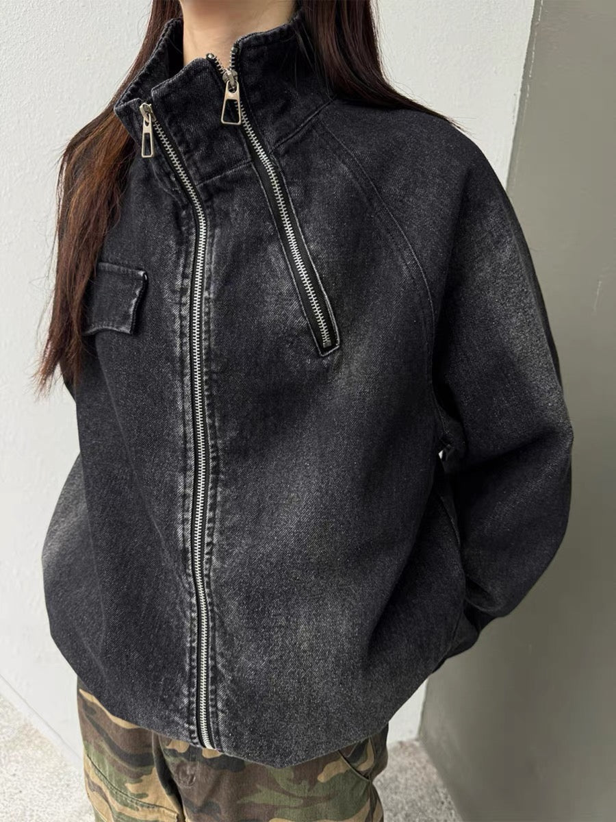 Thesupermade – Jeansjacke im verwaschenen Used-Look 