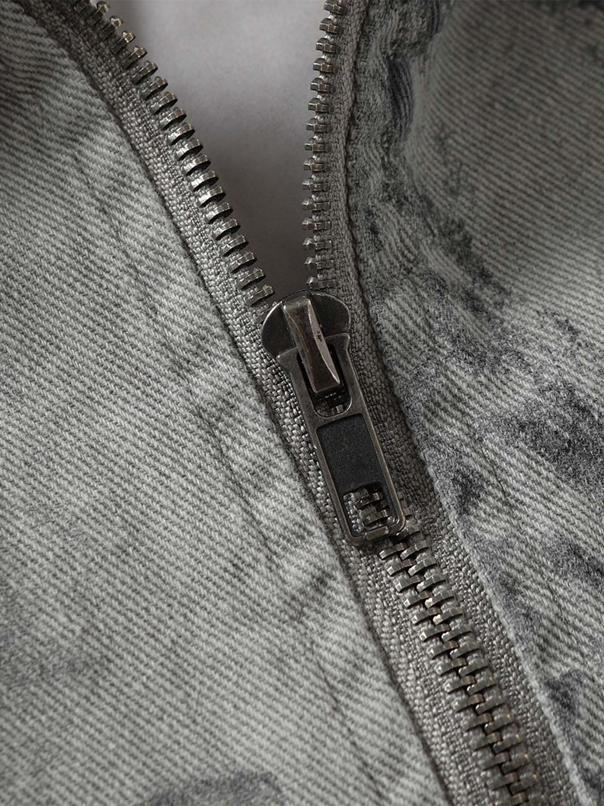 Bomberjacke aus Denim mit Batikmuster