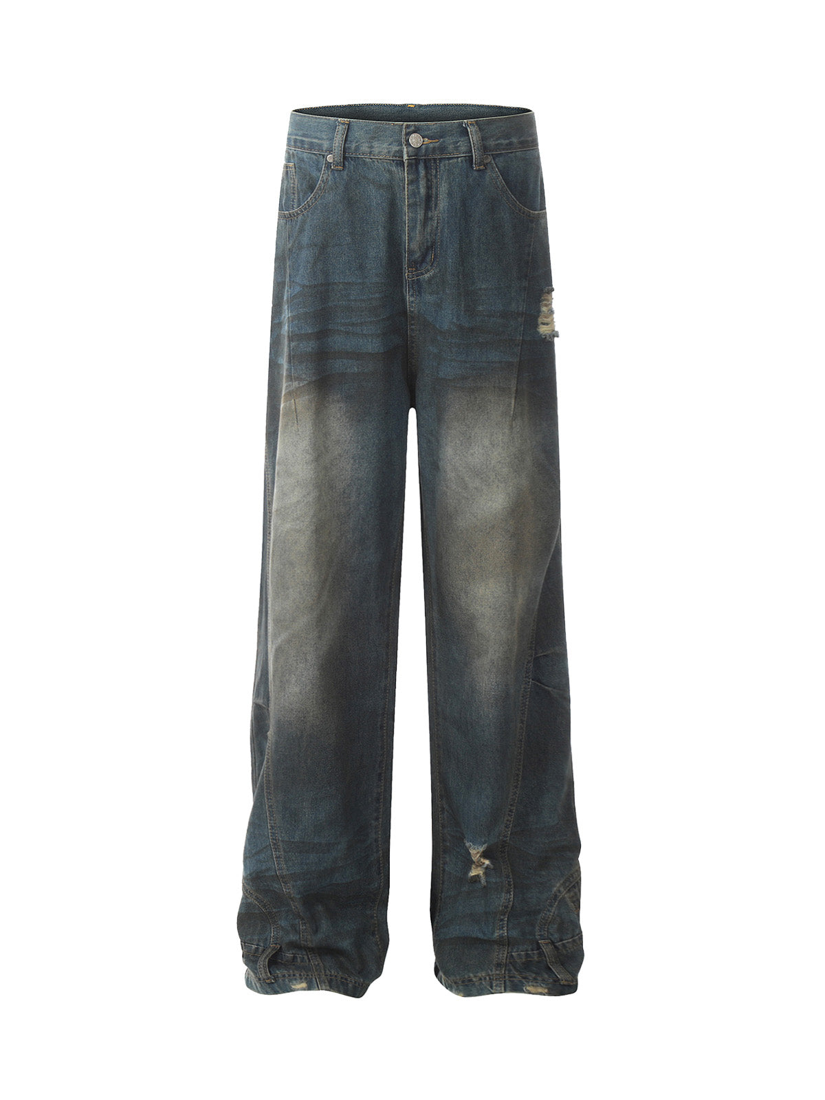 Dirty Dye Washed Straight Jeans
