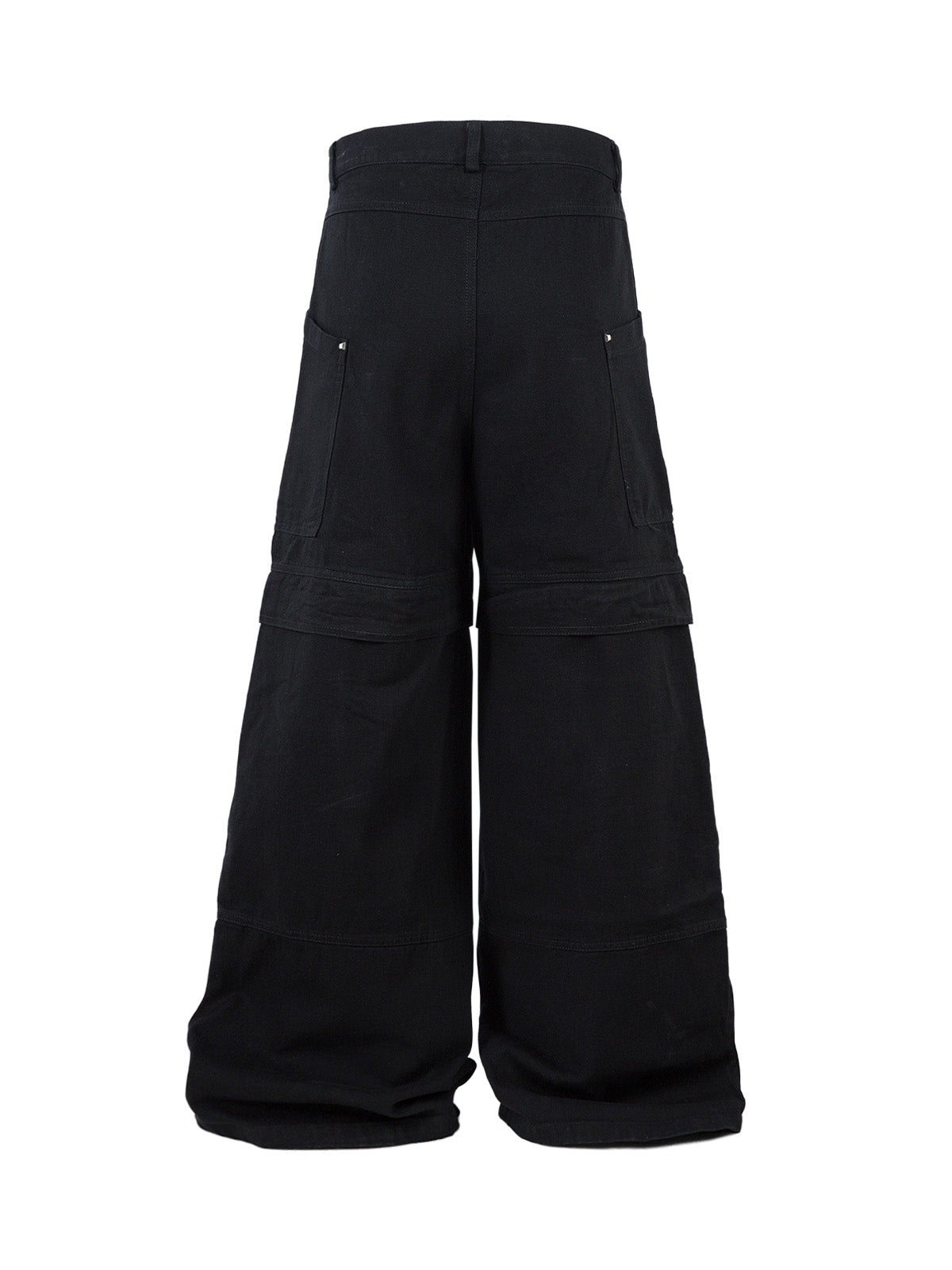 Deconstructed Split Rivet Cargo Jeans