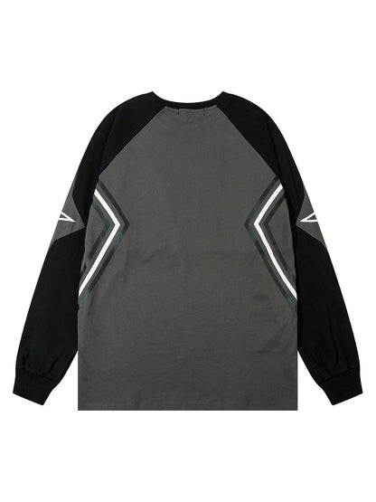 Thesupermade – Langärmliges T-Shirt mit Sternstickerei und Nieten