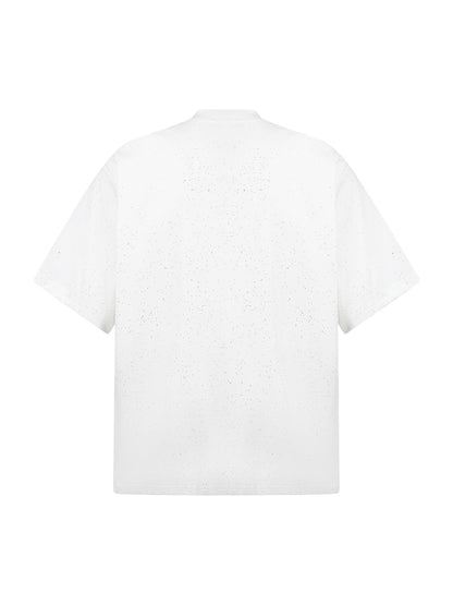 Retro Heavy Starry Sky Print Font Design Short-sleeved T-shirt