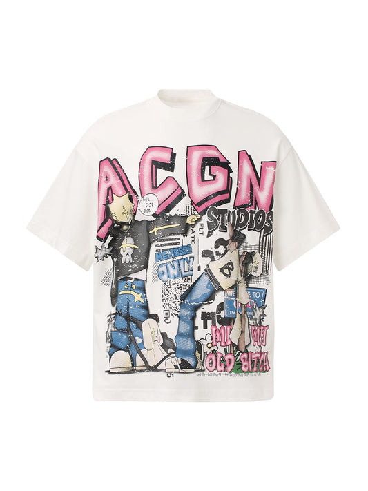 Grafik-T-Shirt mit auffälligem Streetwear-Design
