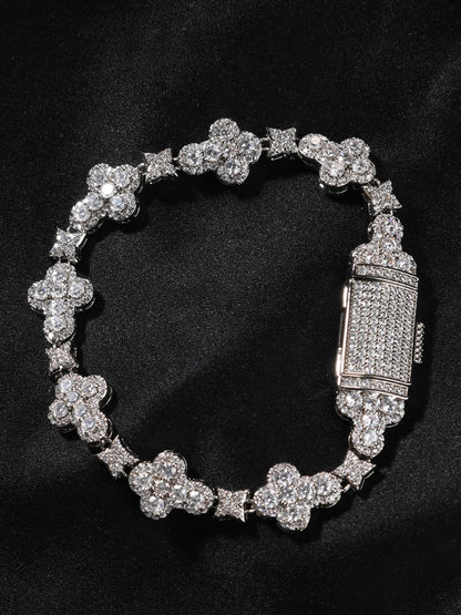 Zirkonia Evil Eye Kreuz Armband