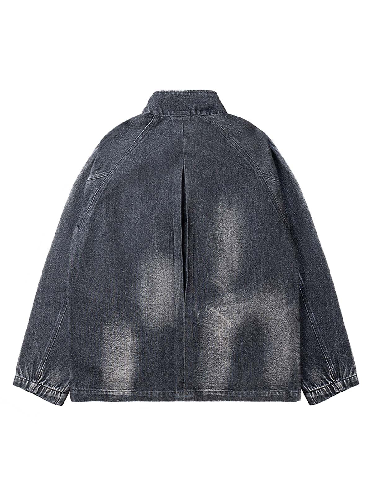 Thesupermade – Jeansjacke im verwaschenen Used-Look 