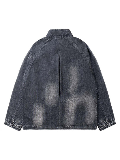 Thesupermade – Jeansjacke im verwaschenen Used-Look 