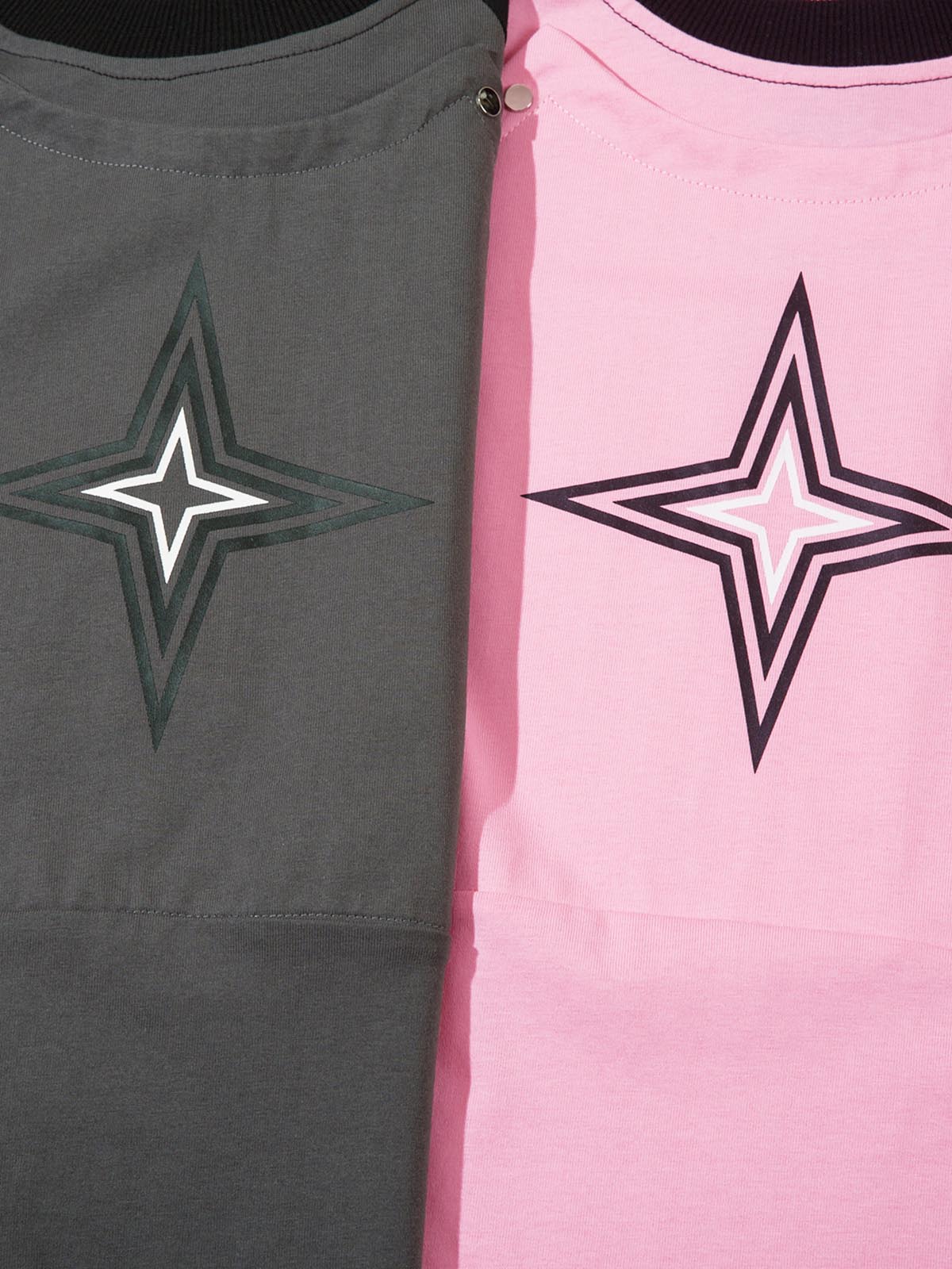 Thesupermade – Langärmliges T-Shirt mit Sternstickerei und Nieten