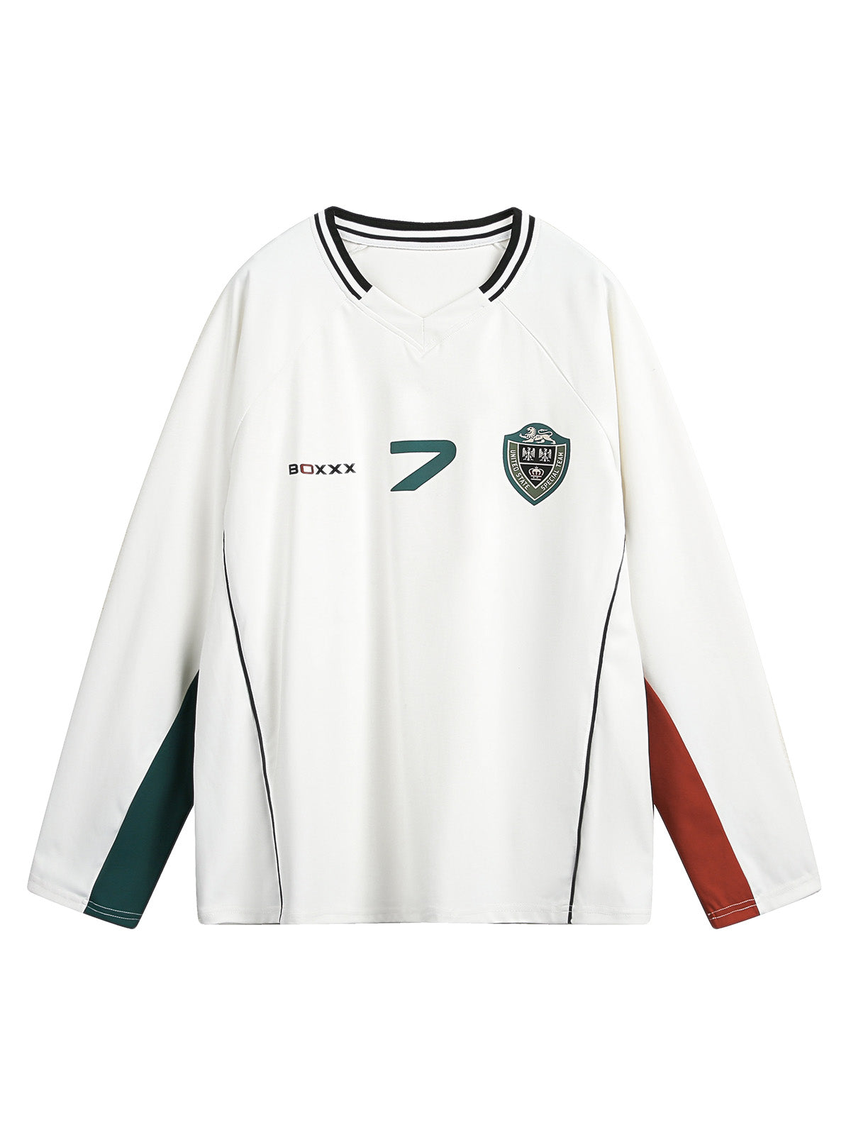 Langarm-T-Shirt aus Jersey mit kontrastfarbenen Nähten