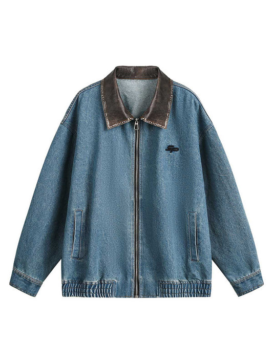 Arbeitsjacke aus schwerem, gewaschenem Denim