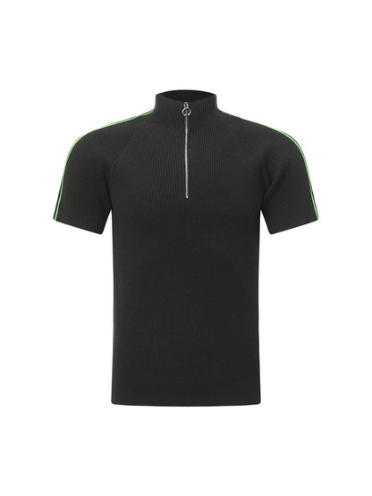Retro Cleanfit Quarter Zip- Up T-Shirt