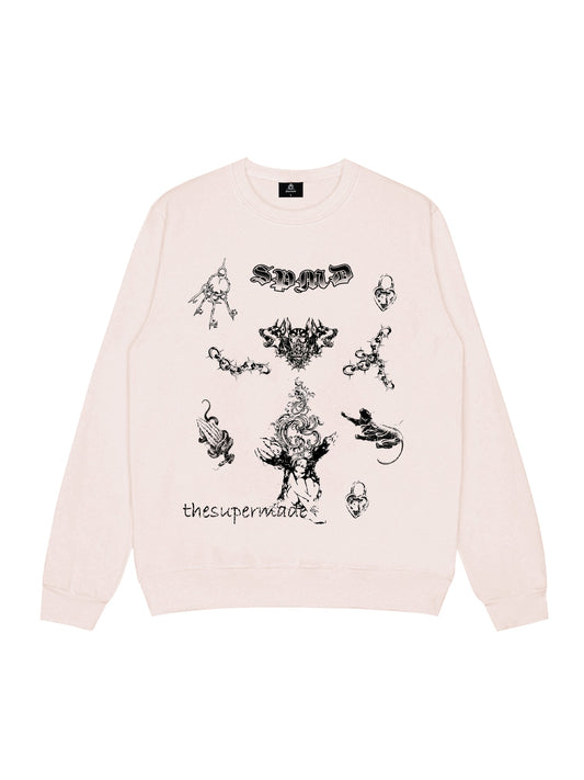 Thesupermade – Sweatshirt mit Rundhalsausschnitt und Mystic-Emblem-Grafik